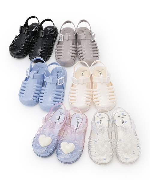 petit main（プティマイン）の「【GOODPRICE】ジェリーサンダル（サンダル・キッズ・シルバー/カラフル/ライトベージュ/アイボリー/サックスブルー/ブラック・15cm/16cm/18cm/17cm/19cm）」の11枚目の写真