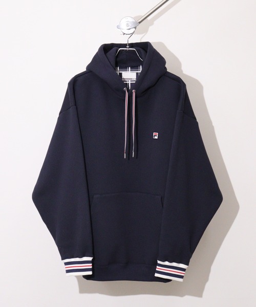 FILA HERITAGE（フィラヘリテージ）の「FILA HERITAGE SWEAT HOODIE ワンポイント刺繍 フーディー（パーカー・メンズ・グレー/ネイビー・XL/L/M）」の11枚目の写真