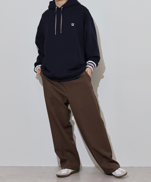 FILA HERITAGE（フィラヘリテージ）の「FILA HERITAGE SWEAT HOODIE ワンポイント刺繍 フーディー（パーカー・メンズ・グレー/ネイビー・XL/L/M）」の10枚目の写真