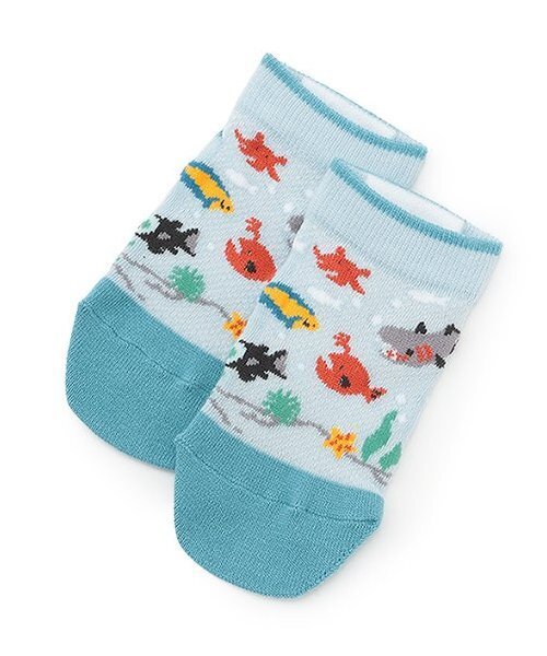 kladskap（クレードスコープ）の「深海スニーカーインソックス（ソックス/靴下・キッズ・オフホワイト/サックスブルー・S(13-15cm)/M(16-18cm)/11-13cm/L(18-20cm)）」の2枚目の写真