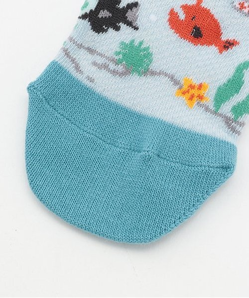 kladskap（クレードスコープ）の「深海スニーカーインソックス（ソックス/靴下・キッズ・オフホワイト/サックスブルー・S(13-15cm)/M(16-18cm)/11-13cm/L(18-20cm)）」の4枚目の写真