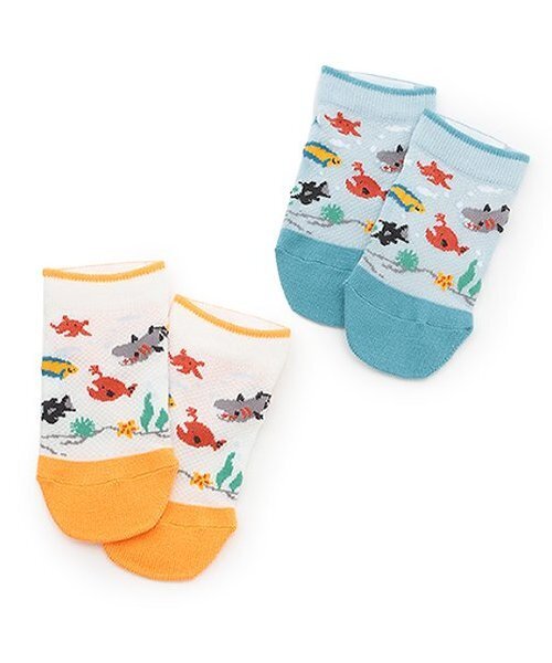 kladskap（クレードスコープ）の「深海スニーカーインソックス（ソックス/靴下・キッズ・オフホワイト/サックスブルー・S(13-15cm)/M(16-18cm)/11-13cm/L(18-20cm)）」の7枚目の写真