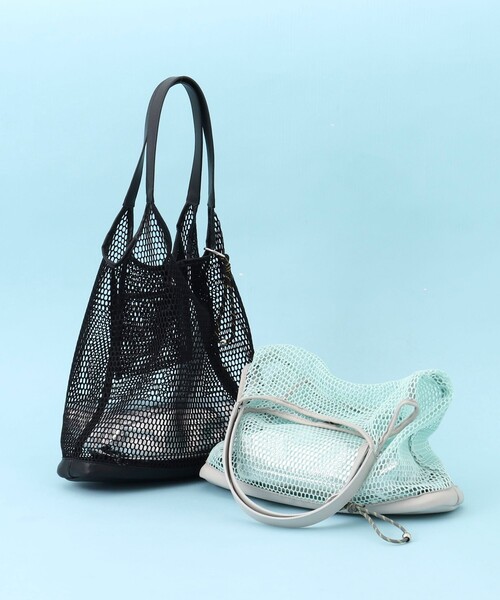 NOLLEY’S（ノーリーズ）の「メッシュトート（ポーチ・チャーム付）（ショルダーバッグ・レディース・ミント/ブラック・FREE）」の9枚目の写真