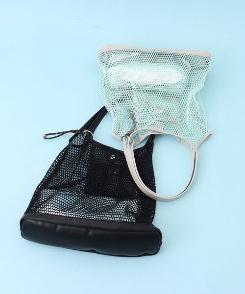 NOLLEY’S（ノーリーズ）の「メッシュトート（ポーチ・チャーム付）（ショルダーバッグ・レディース・ミント/ブラック・FREE）」の21枚目の写真