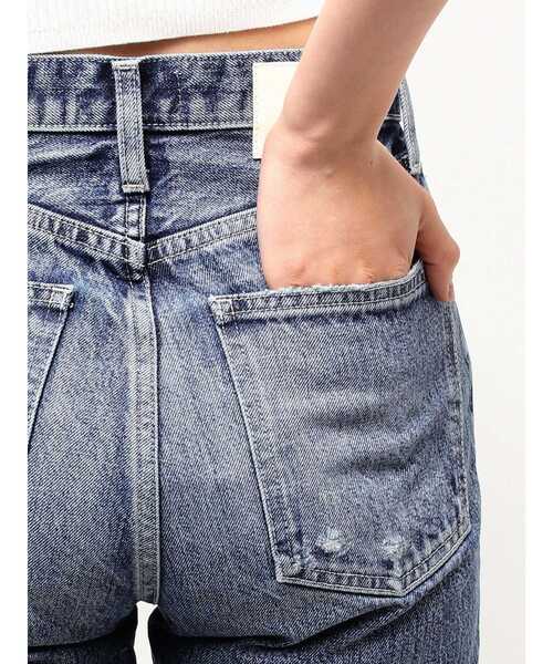 GYDA（ジェイダ）の「ハイウエストVintage Edge ダメージストレートデニムパンツ（デニムパンツ・レディース・インディゴブルー/ブルー・SMALL/MEDIUM）」の7枚目の写真