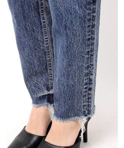 GYDA（ジェイダ）の「ハイウエストVintage Edge ダメージストレートデニムパンツ（デニムパンツ・レディース・インディゴブルー/ブルー・SMALL/MEDIUM）」の9枚目の写真