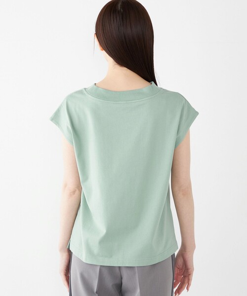 SHIPS Colors（シップス カラーズ）の「SHIPS Colors:40/2 天竺 ボートネック トップス（Tシャツ/カットソー・レディース・ブラック/ネイビー/オフホワイト/ライトグリーン・ONE SIZE）」の19枚目の写真