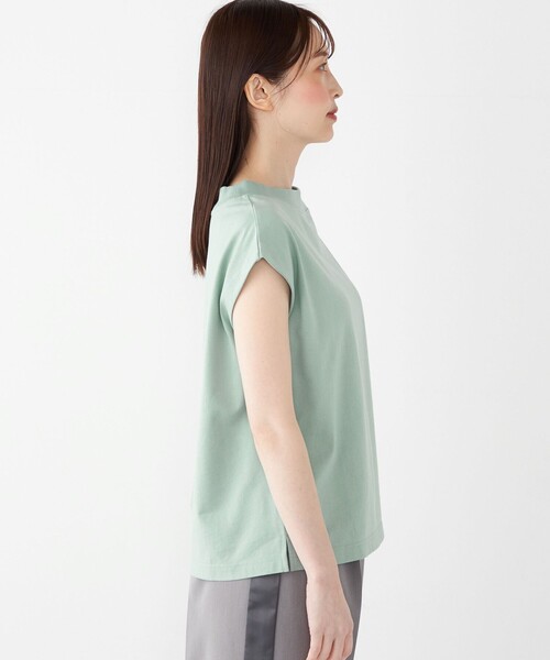 SHIPS Colors（シップス カラーズ）の「SHIPS Colors:40/2 天竺 ボートネック トップス（Tシャツ/カットソー・レディース・ブラック/ネイビー/オフホワイト/ライトグリーン・ONE SIZE）」の20枚目の写真
