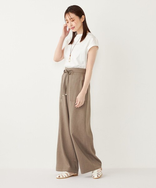 SHIPS Colors（シップス カラーズ）の「SHIPS Colors:40/2 天竺 ボートネック トップス（Tシャツ/カットソー・レディース・ブラック/ネイビー/オフホワイト/ライトグリーン・ONE SIZE）」の21枚目の写真