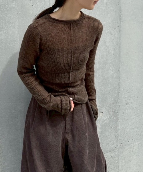 センターラインシアーニット（ニット/セーター）｜select MOCA by son