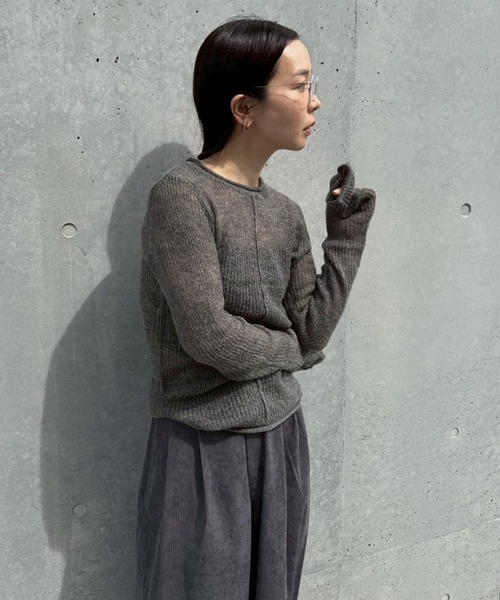 センターラインシアーニット（ニット/セーター）｜select MOCA by son