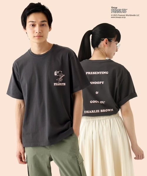 MK MICHEL KLEIN HOMME （エムケーミッシェルクランオム）の「【洗える】ビンテージスヌーピーTシャツ（Tシャツ/カットソー・メンズ・ピンク/ホワイト/ブルー/チャコールグレー・48/51/46）」の3枚目の写真