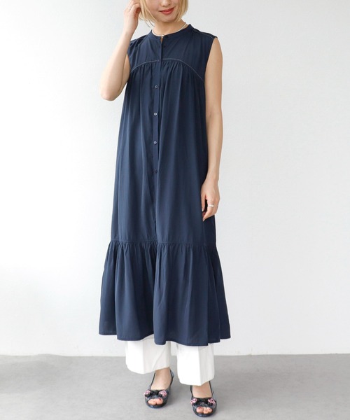 ロングワンピース/ドレス/シャツ/レーヨン ロングワンピース/ドレス/シャツ/レーヨン