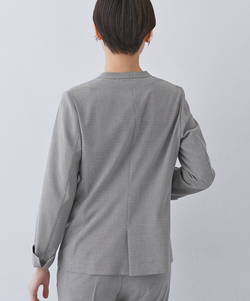 INDIVI（インディヴィ）の「【洗える／夏スーツ】ミニ千鳥柄ノーカラージャケット（ノーカラージャケット・レディース・ブラック系3/ブラウン系4/ブラウン系6/ブラック・03/05/13/15 /36/38/40）」の11枚目の写真