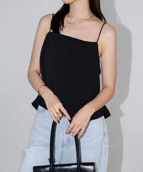 andme(アンドミー)の「【新色追加】バックリボンキャミソールビスチェ【UVカット/接触冷感/吸水速乾】(キャミソール・レディース・ブラック/オフホワイト/モカ/ダークブラウン/キナリ・M)」の13枚目の写真