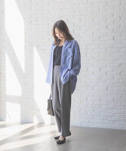GLOBAL WORK(グローバルワーク)の「ウツクシルエットDRYテーパードパンツTall/289078(その他パンツ・レディース・ネイビー/ブラウン/グレー/ブルー/ブラック/アイボリー/グレー系5・SMALL/MEDIUM/LARGE/X-LARGE)」の11枚目の写真