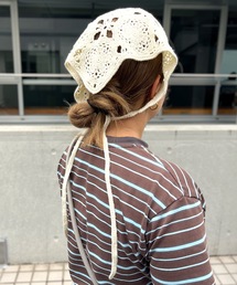 Anthe（アンテ）の「【ANTHE】カギ編みフラワーバブーシュカ / ant-000034（ヘアバンド）」