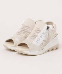 【MUUM】ムーム 厚底ロゴニットバックバンドサンダル MM-2104
