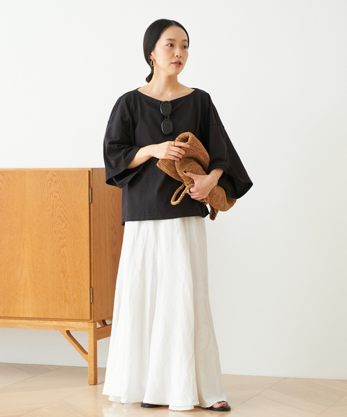 plage（プラージュ）の「Poncho Tシャツ（Tシャツ/カットソー・レディース・イエロー/ホワイト/ブラック・FREE）」の21枚目の写真