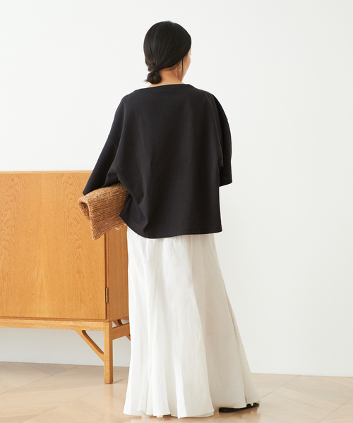 plage（プラージュ）の「Poncho Tシャツ（Tシャツ/カットソー・レディース・イエロー/ホワイト/ブラック・FREE）」の19枚目の写真