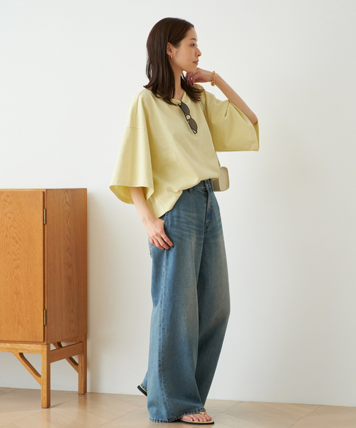 plage（プラージュ）の「Poncho Tシャツ（Tシャツ/カットソー・レディース・イエロー/ホワイト/ブラック・FREE）」の10枚目の写真