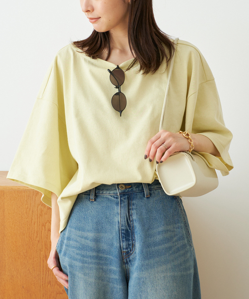 plage（プラージュ）の「Poncho Tシャツ（Tシャツ/カットソー・レディース・イエロー/ホワイト/ブラック・FREE）」の8枚目の写真