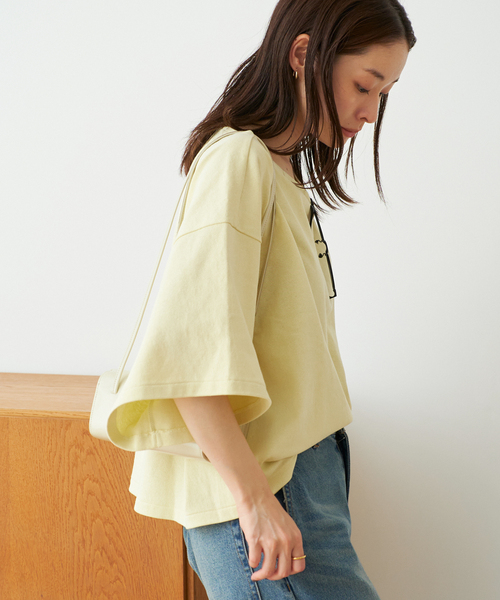 plage（プラージュ）の「Poncho Tシャツ（Tシャツ/カットソー・レディース・イエロー/ホワイト/ブラック・FREE）」の6枚目の写真