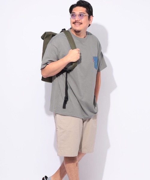 EDWIN（エドウィン）の「EDWIN (エドウィン) デニムポケット クルーネック 半袖 Tシャツ DARKGRAY（Tシャツ/カットソー・メンズ・ダークグレー・3L/5L/4L）」の2枚目の写真