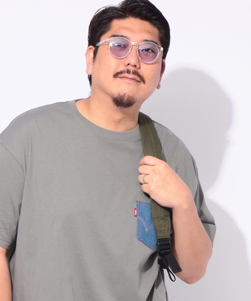 EDWIN（エドウィン）の「EDWIN (エドウィン) デニムポケット クルーネック 半袖 Tシャツ DARKGRAY（Tシャツ/カットソー・メンズ・ダークグレー・3L/5L/4L）」の3枚目の写真
