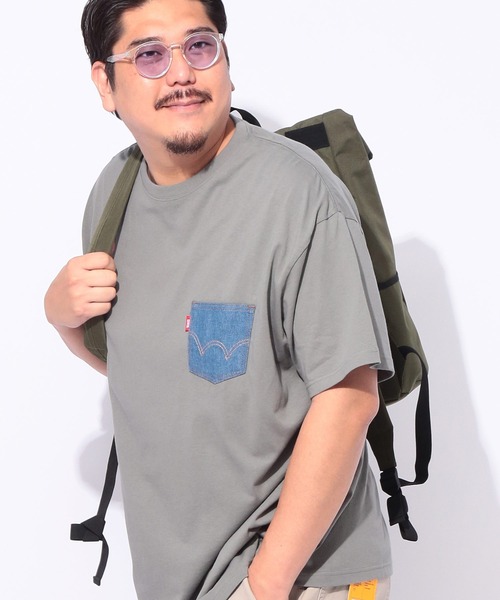EDWIN（エドウィン）の「EDWIN (エドウィン) デニムポケット クルーネック 半袖 Tシャツ DARKGRAY（Tシャツ/カットソー・メンズ・ダークグレー・3L/5L/4L）」の4枚目の写真