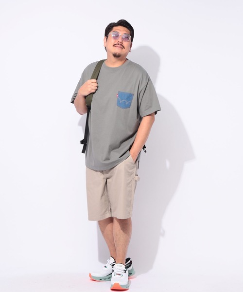 EDWIN（エドウィン）の「EDWIN (エドウィン) デニムポケット クルーネック 半袖 Tシャツ DARKGRAY（Tシャツ/カットソー・メンズ・ダークグレー・3L/5L/4L）」の5枚目の写真