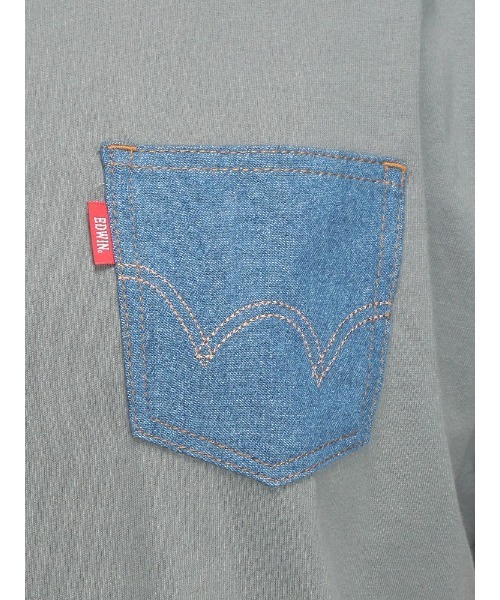 EDWIN（エドウィン）の「EDWIN (エドウィン) デニムポケット クルーネック 半袖 Tシャツ DARKGRAY（Tシャツ/カットソー・メンズ・ダークグレー・3L/5L/4L）」の12枚目の写真