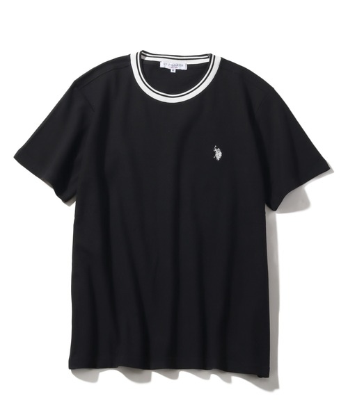 U.S. POLO ASSN.(ユーエスポロアッスン)の「【U.S. POLO ASSN./ユーエスポロアッスン】鹿の子リブライン ワンポイント刺繍ロゴ 半袖Tシャツ(Tシャツ/カットソー・メンズ・ベージュ/ネイビー/ブラック/ホワイト・M/L/LL)」の17枚目の写真