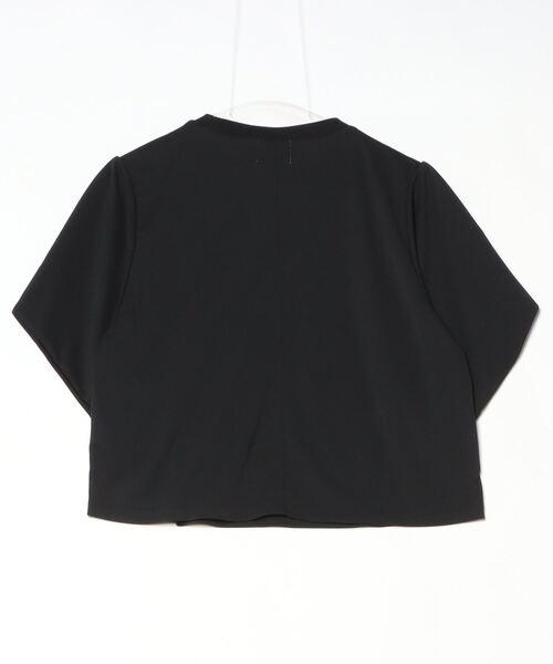 DROIT BELLO(ドロイトベロ)の「DROIT BELLO(ドロイトベロ) 袖タックドレープトップス(Tシャツ/カットソー・レディース・ブラック/アイボリー・F)」の3枚目の写真