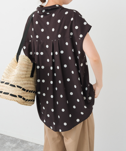 ドットフレンチスリーブシャツ Spick & Span｜《WEB限定追加2》ドットフレンチスリーブシャツ