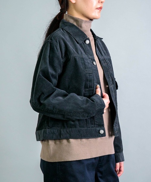 OMNIGOD（オムニゴッド）の「[OMNIGOD womens / オムニゴッド] １４Wコーデュロイ 1stタイプジャケット（ブルゾン・レディース・ベージュ/グレー・0）」の12枚目の写真