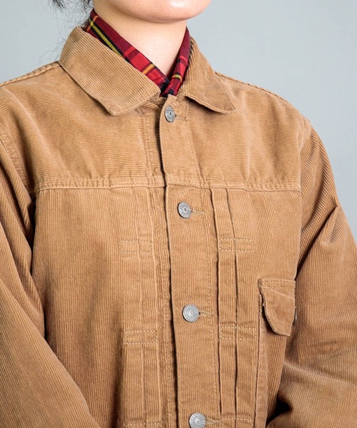 OMNIGOD（オムニゴッド）の「[OMNIGOD womens / オムニゴッド] １４Wコーデュロイ 1stタイプジャケット（ブルゾン・レディース・ベージュ/グレー・0）」の22枚目の写真