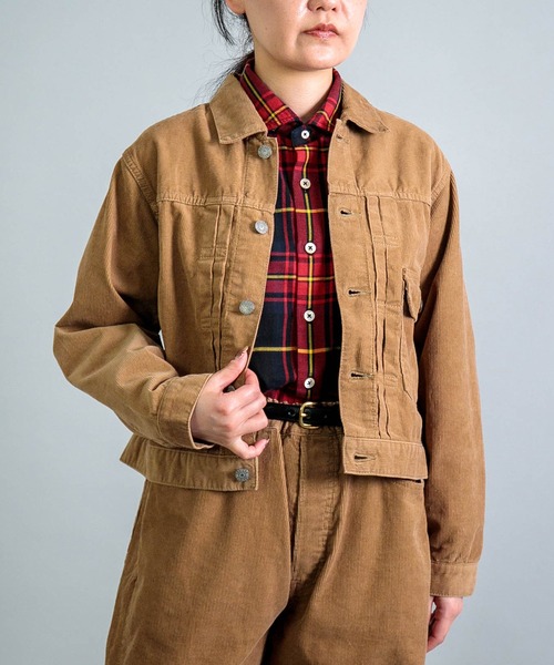 OMNIGOD（オムニゴッド）の「[OMNIGOD womens / オムニゴッド] １４Wコーデュロイ 1stタイプジャケット（ブルゾン・レディース・ベージュ/グレー・0）」の6枚目の写真
