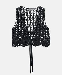 ハンドクロシェットレースベスト / Hand-Crocheted Lace Vest
