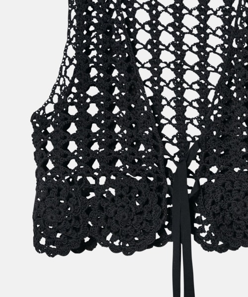 ハンドクロシェットレースベスト / Hand-Crocheted Lace Vest