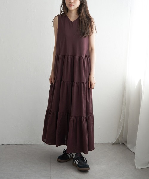 VENCEEXCHANGE(ヴァンスエクスチェンジ)の「ティアードノースリフレアーワンピース(ワンピース・レディース・ブラウン/ネイビー/ブラック・FREE)」の11枚目の写真