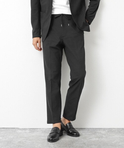 NOLLEY’S(ノーリーズ)の「《ビジカジ/セットアップ対応》Primeflex 吸水速乾 メランジ カノコ ストレッチイージーPT(その他パンツ・メンズ・ネイビー/ベージュ/ブラック/グレー・S/M/L/XL)」の2枚目の写真