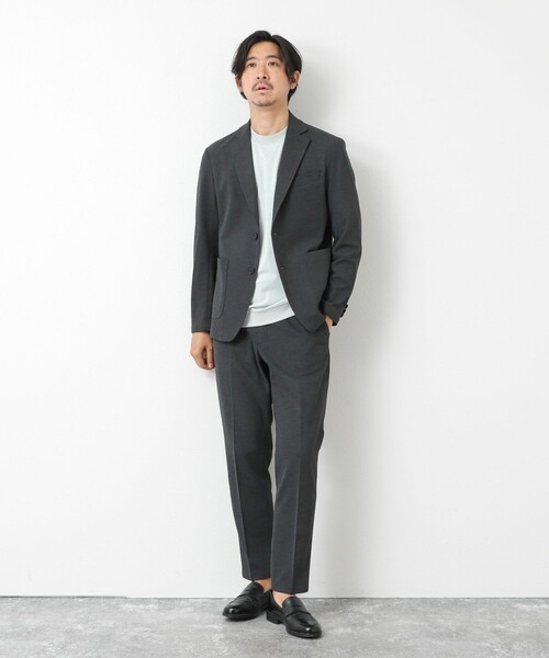 NOLLEY’S(ノーリーズ)の「《ビジカジ/セットアップ対応》Primeflex 吸水速乾 メランジ カノコ ストレッチイージーPT(その他パンツ・メンズ・ネイビー/ベージュ/ブラック/グレー・S/M/L/XL)」の15枚目の写真