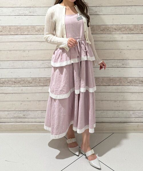 Areeam(アリーム)の「配色レースキャミワンピース(ワンピース・レディース・ブラウン/ライトピンク・FREE)」の17枚目の写真