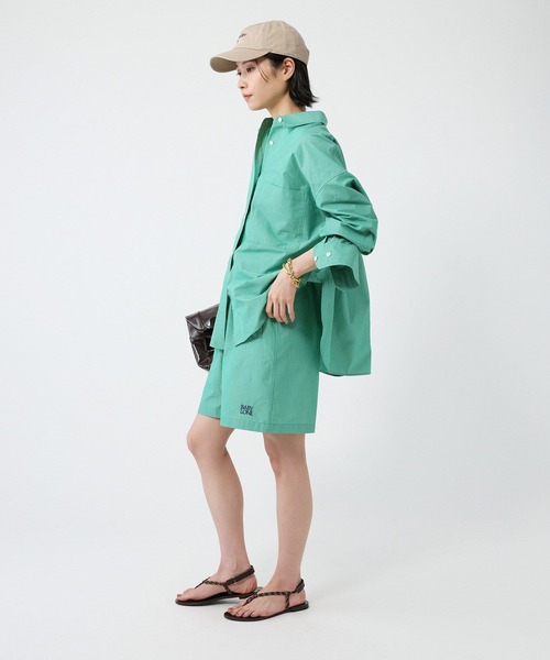 BABYLONE(バビロン)の「ウォッシュドストライプショートパンツ(その他パンツ・レディース・ブルー/グリーン・フリー)」の7枚目の写真
