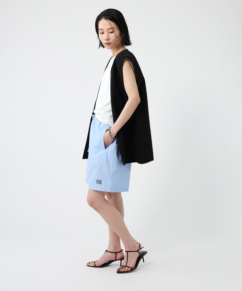 BABYLONE(バビロン)の「ウォッシュドストライプショートパンツ(その他パンツ・レディース・ブルー/グリーン・フリー)」の17枚目の写真