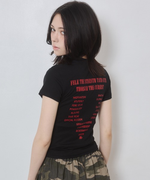ENVYM（アンビー）の「ドライタッチプリントTシャツ（Tシャツ/カットソー・レディース・ホワイト/ピンク/レッド/ブラック・FREE）」の15枚目の写真