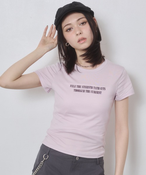 ENVYM（アンビー）の「ドライタッチプリントTシャツ（Tシャツ/カットソー・レディース・ホワイト/ピンク/レッド/ブラック・FREE）」の19枚目の写真
