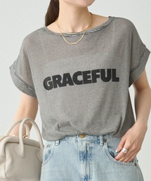 PUAL CE CIN | ミジンボーダーロゴプリントTシャツ(Tシャツ/カットソー)