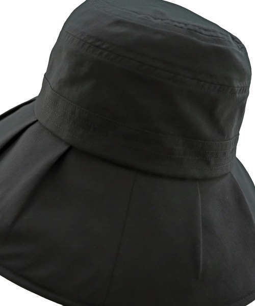 polcadot(ポルカドット)の「【かぶれる日傘】完全遮光/ギャザーハット(ストラップ付き)(ハット・レディース・ベージュ/ライトグレー/ブラック・FREE)」の13枚目の写真